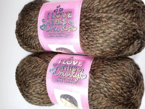 Hobby Lobby Yarn I Love This Chunky Lot of 2 Skeins Brown Each Sk 109 Yds