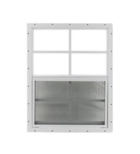 Shed Window 24 x 27 SAFETY / TEMPERED GLASS White Flush Playhouse Treehouse