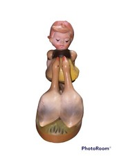 Vintage Girl and Geese Celluloid Figurine Made in Hong Kong