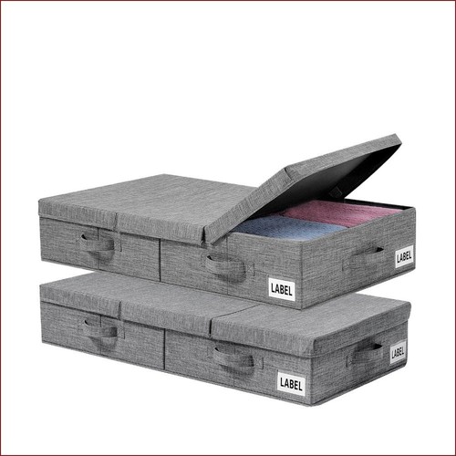 Grey Underbed Storage Containers Cation Cloth Storage Bags Under Bed