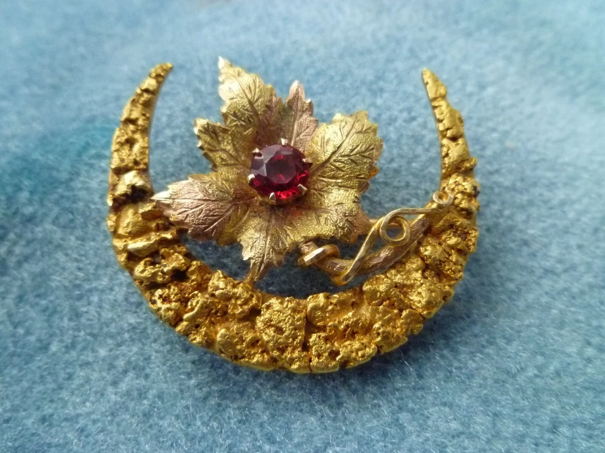 18k Gold Brooch In Retro Fine Pins & Brooches for sale | eBay