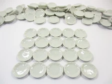 20x20mm White Scallop Plate Dish Dollhouse Miniatures Ceramic Kitchenware 10853