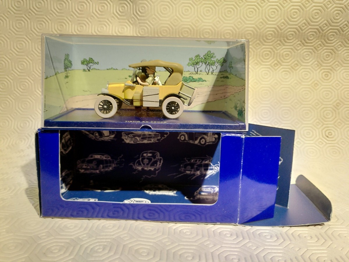 Voiture Miniature 1/43 Atlas Tintin Ford T Jaune - Neuf En Boîte, Collection