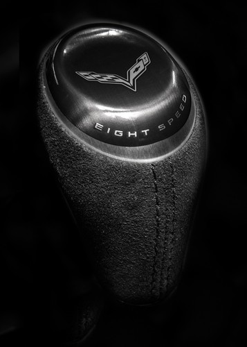 2015-2019 Corvette C7 Automatic Black Suede Eight Speed Shift Knob & Boot - Picture 5 of 7