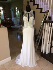  440 NWT IVORY JOVANI PROM/PAGEANT/FORMAL/WEDDING DRESS/GOWN 31376 SIZE 2