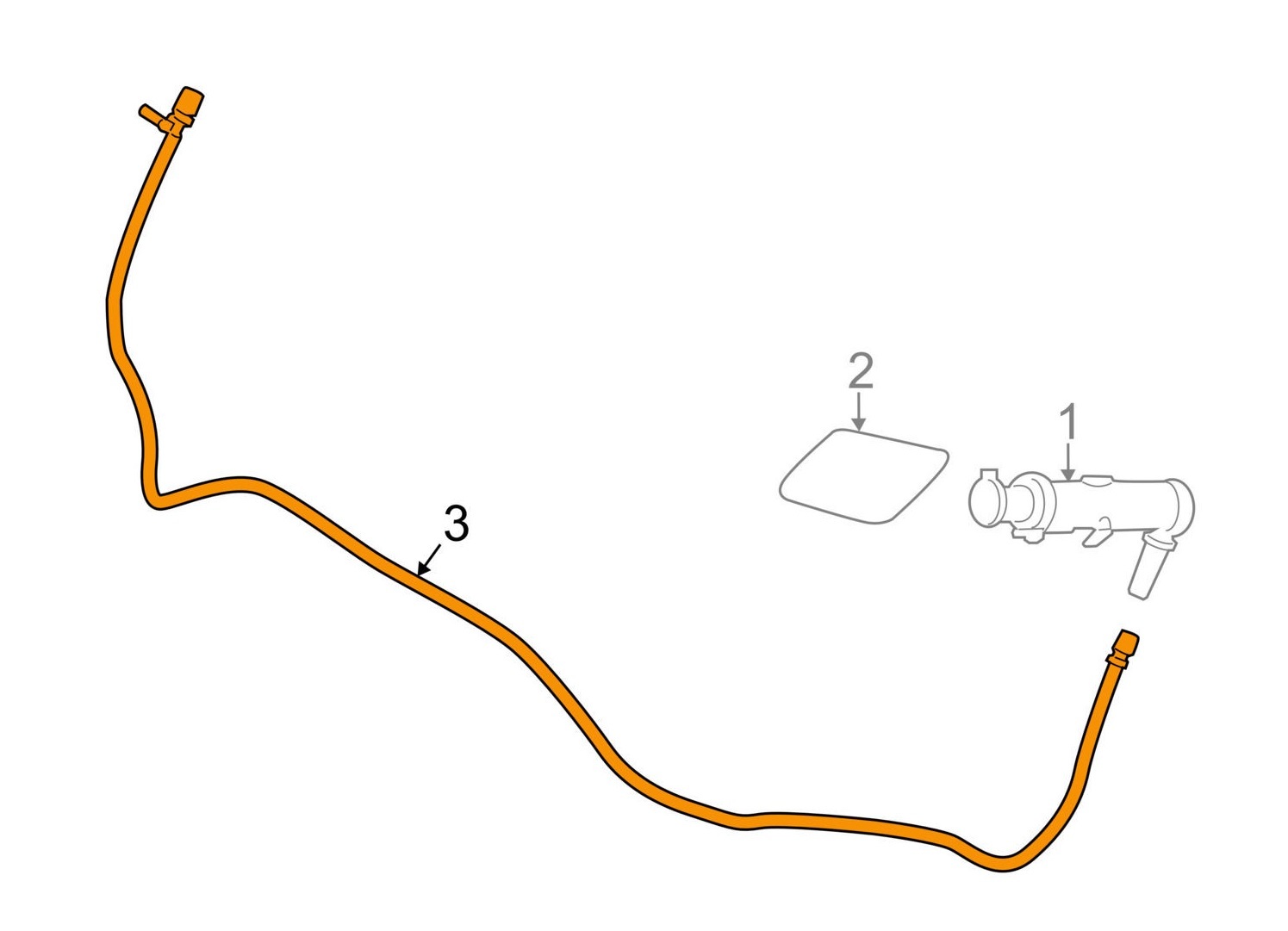 BMW 5 F10 Headlight Cleaning System Hose Line 61677182525 Genuine 