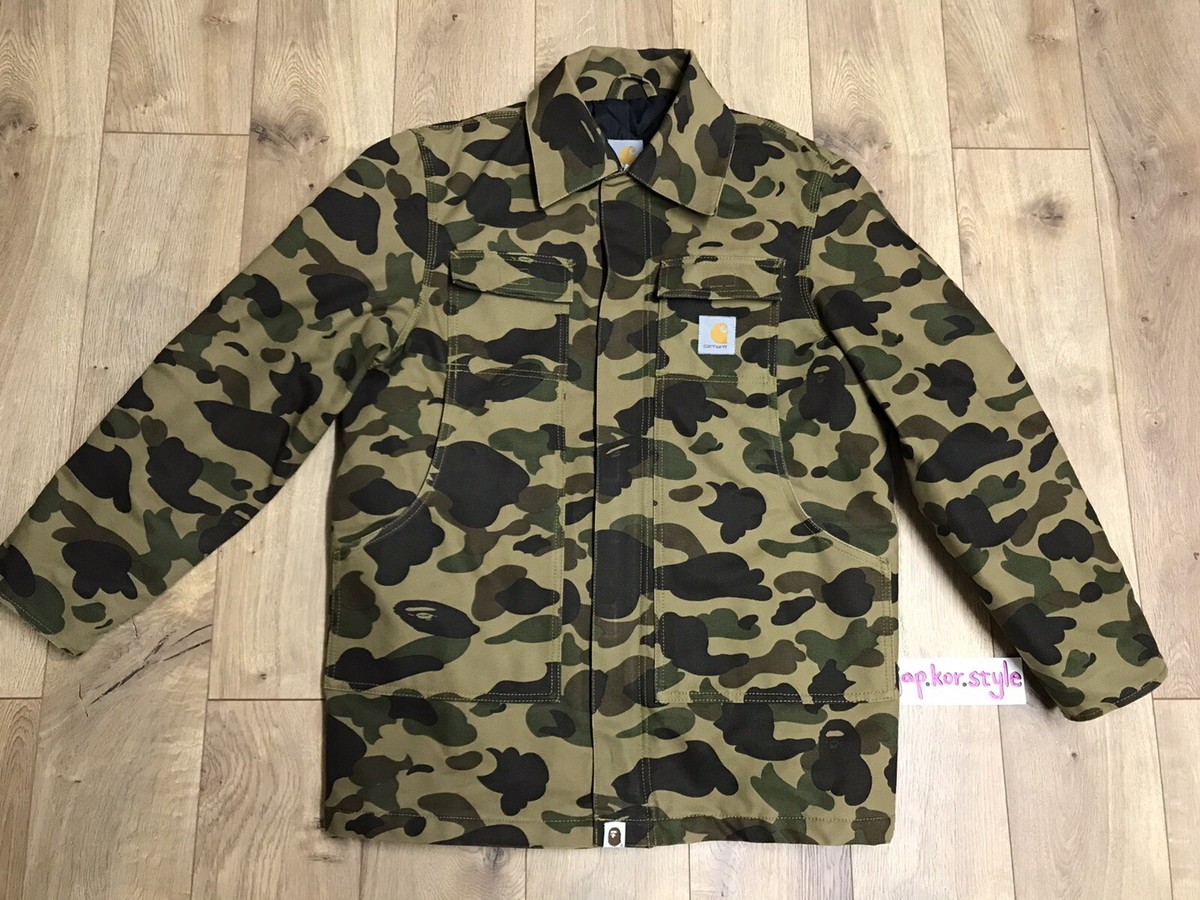 Bape x Carhartt Green Camo Jacket A Bathing Ape | eBay Bape x Carhartt Green Camo Jacket A Bathing Ape | eBay