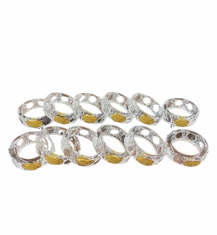 12 servilleteros de cristal de plomo vintage de los años 50 Alemania Occidental caja original Foto 2 de 4