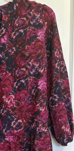 No Boundaries Women’s Size M Floral Lace Long Sleeve Knee Length Tiered Dress - Picture 5 of 5