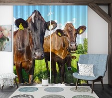 3D Lawn Cows ZHUA4331 Animal Photo Curtain Window Blockout Fabric Amy 2023