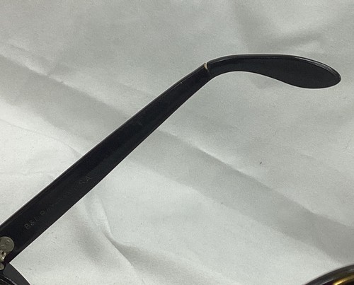 Vintage 60s Ray-Ban Bewitching Oval Sunglasses, RARE black w/ rainbow B&L - Picture 9 of 14