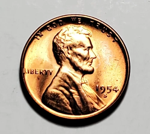 1954 S LINCOLN WHEAT PENNY UNC #P353