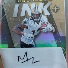 Panini Absolute Ink Gold Michael Thomas Saints Autograph /25 Football Card