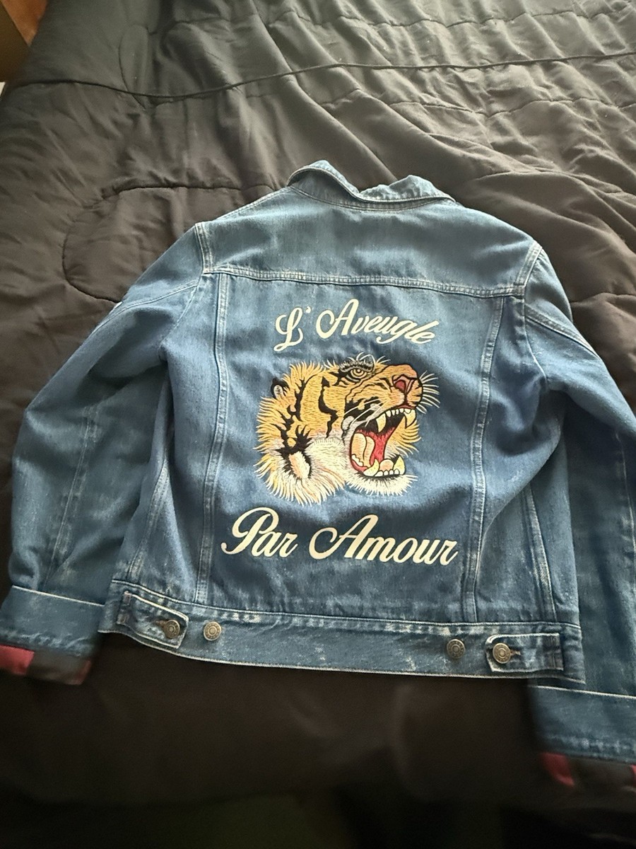 Gucci Tiger Embroidery Denim Jacket | eBay