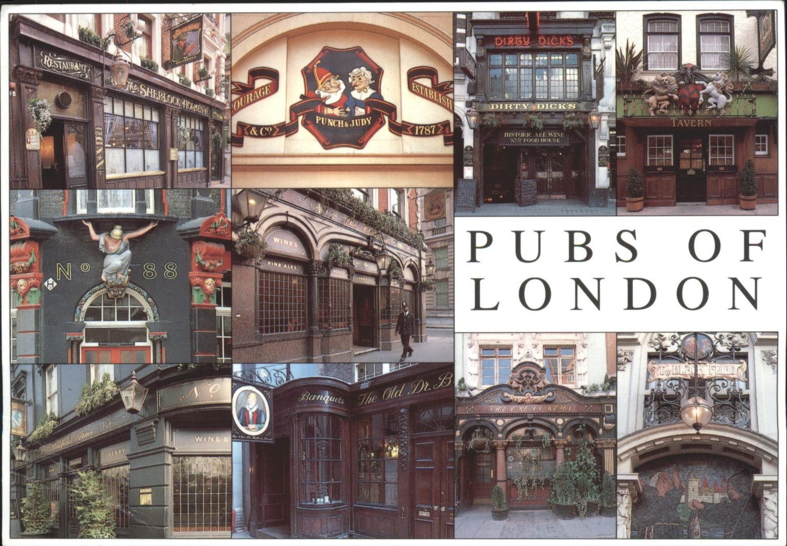 Vintage London Postcard Company Pubs of London Topographical Postcard 2002