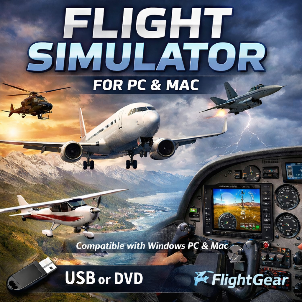Flight Simulator 2026 software for PC | Learn to Fly Aircraft | USB | eBay