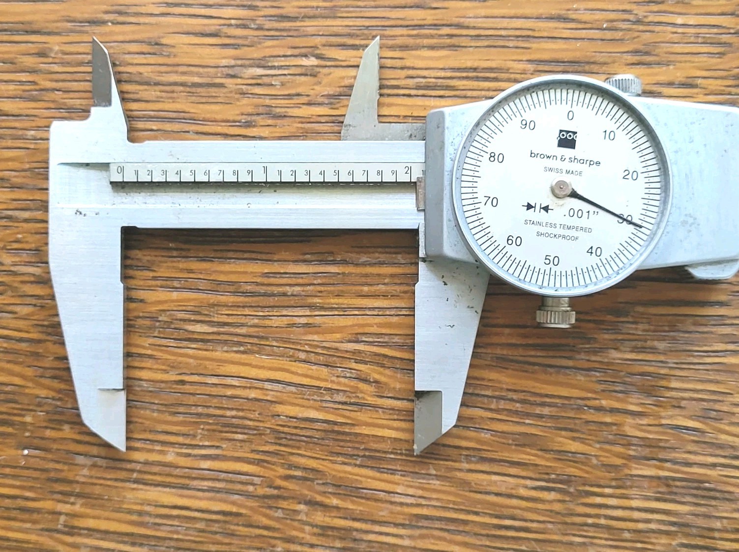 Vintage Brown & Sharpe Swiss Made Dial Caliper .001" Machinist Tool USA   