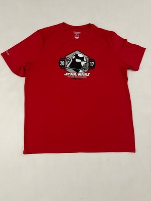 The Champion 2017 Run Disney Star Wars The Dark Side Challenge T Shirt Red Sz XL