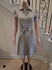 Ann Taylor Womens structured and striped Shirt Dress Size 0, fits XS/S 