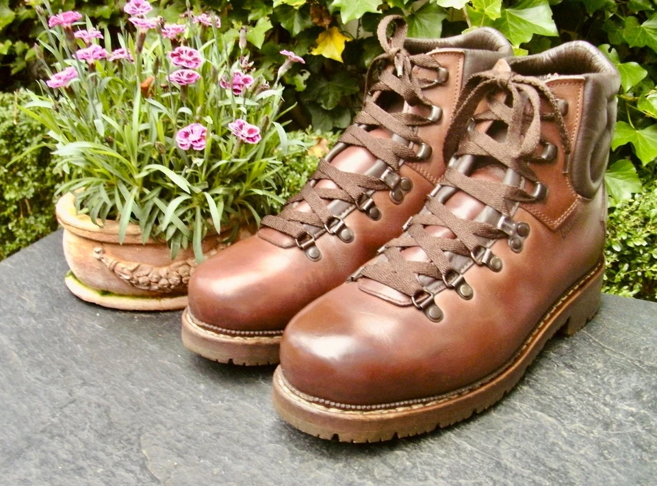 MEINDL 🇩🇪 Trekking-/Bergstiefel Gr.42 Leder braun Lederfutter 1x getr. NP:269€