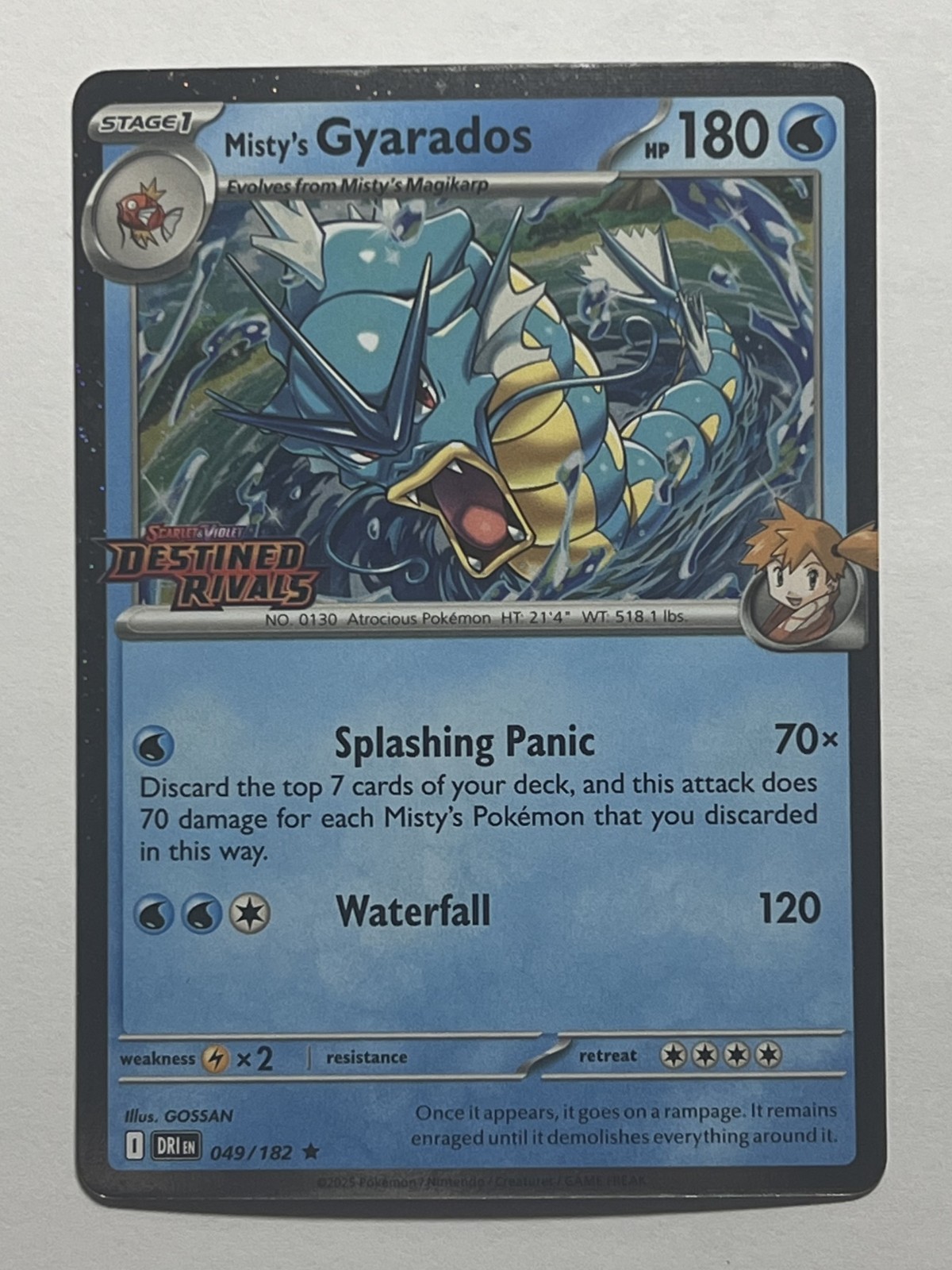 Misty's Gyarados (Prerelease Staff) — Scarlet & Violet Promo