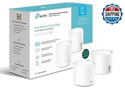 New TP-LINK Deco W3600 2 Pack Whole Home Mesh AX/Wi-Fi 6 System AX1800 Dual Band