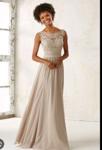 Title: Morilee Madeline Gardner Style 21360 Beaded Lace Illusion Chiffon Formal