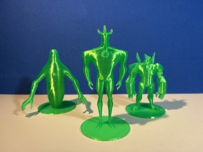 Ben 10 3D Printed Green Holograms Alien x Ghostfreak Diamondhead Cartoon Network