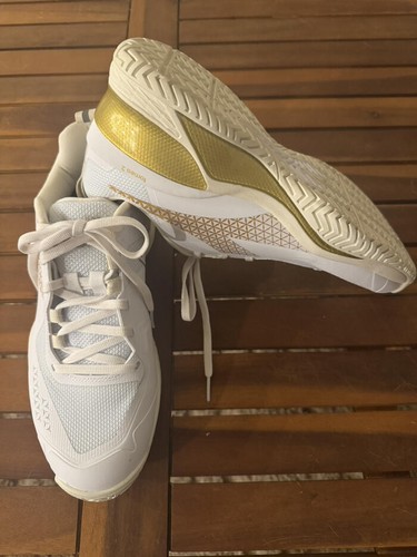Neu ohne Karton Damen 10 Diadora Court BlueShield Torneo 2 AG weiß gold - Bild 1 von 6