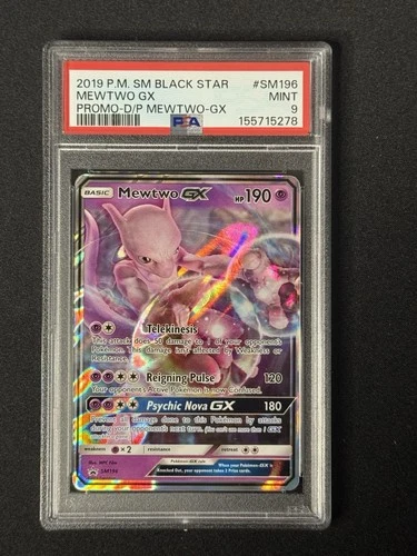 Pokémon Mewtwo GX TCG Sun & Moon SM196 Promo PSA 9 MINT