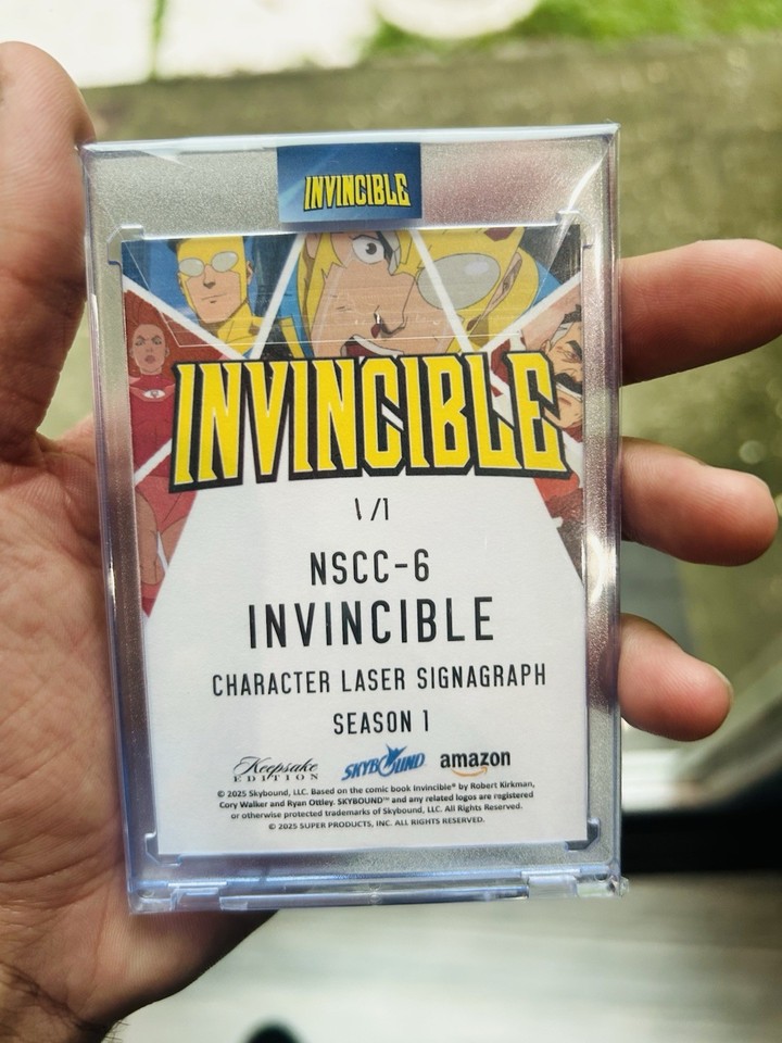 Invincible Display Card Invincible Character NSCC-6 Laser Signagraph 1/1 Season 1 Trading Card ...