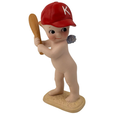 JESCO Figurine KEWPIE Batter Up Blue Wings Porcelain Vintage 1990