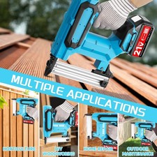 F30 Cordless Nail Gun Electric Brad Nailer w/ Batteries & Charger Heavy Duty