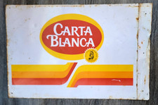 Genuine Vintage CARTA BLANCA Beer 2-Sided Tin...