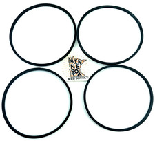 (4) Modern Meccano Black Rubber Belts   2.5 t...