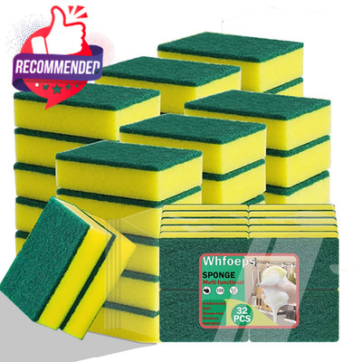 Kitchen Scrub Sponges 32 Count Non Scratch Dish Cleaning Sponge for Dishes