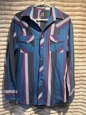 Vintage Rock Canyon pearl snap long sleeve top Lightweight Size large