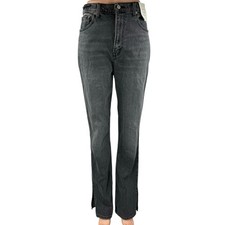 NEW Abercrombie  Fitch The 90s Straight Ultra High Rise Black Denim Jeans Sz 27