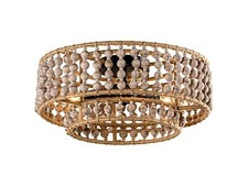 Parrot Uncle W9127-3-PU Wood Beaded Chandelier White 