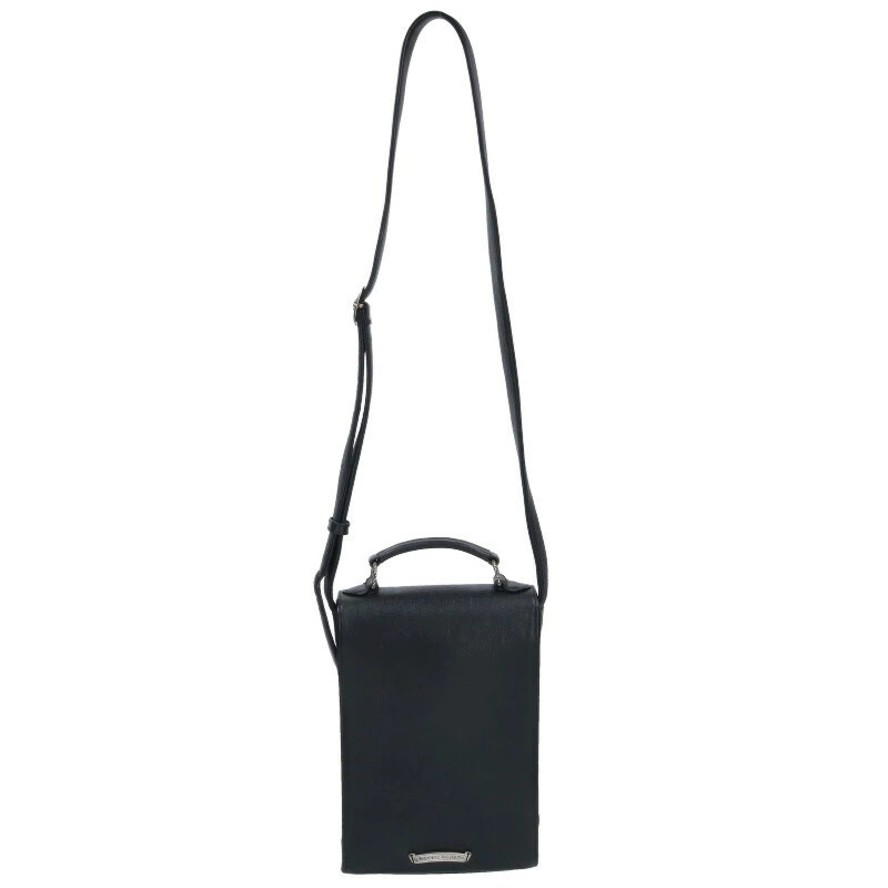 Chrome Hearts CH Plus 2WAY Leather Shoulder Bag Black x Sier 322052 SJ02 r thumbnail 2