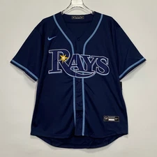 Tampa Bay Rays Baseball Jersey, Embroidered, Dark Blue