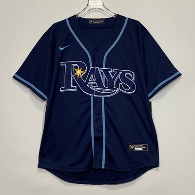 Tampa Bay Rays Baseball Jersey, Embroidered, Dark Blue
