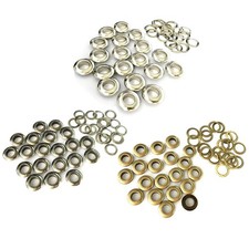 20 Sets of Copper Metal Repair Eyelets with Washers