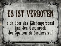 Holzschild 30X40 Cm Verboten üBer KüChenpersonal Deko Geschenk Holz Schild