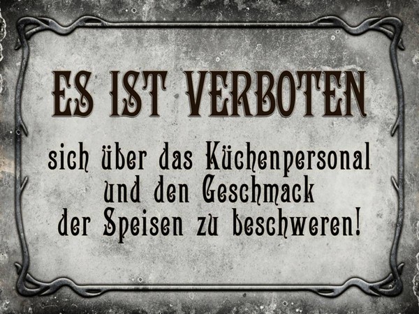 Holzschild 30X40 Cm Verboten üBer KüChenpersonal Deko Geschenk Holz Schild-image