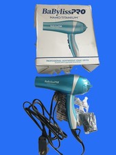 BaBylissPRO Nano Titanium Hair Dryer Blue 2000W Compact 6 Speed  Heat Settings