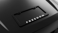 Freedom Stainless Steel License Plate Frame Usa 4th Of July