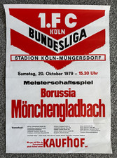 1. FC K&ouml;ln Borrussia M&ouml;nchengladbach 1979 Bundesliga Spielplakat/Poster