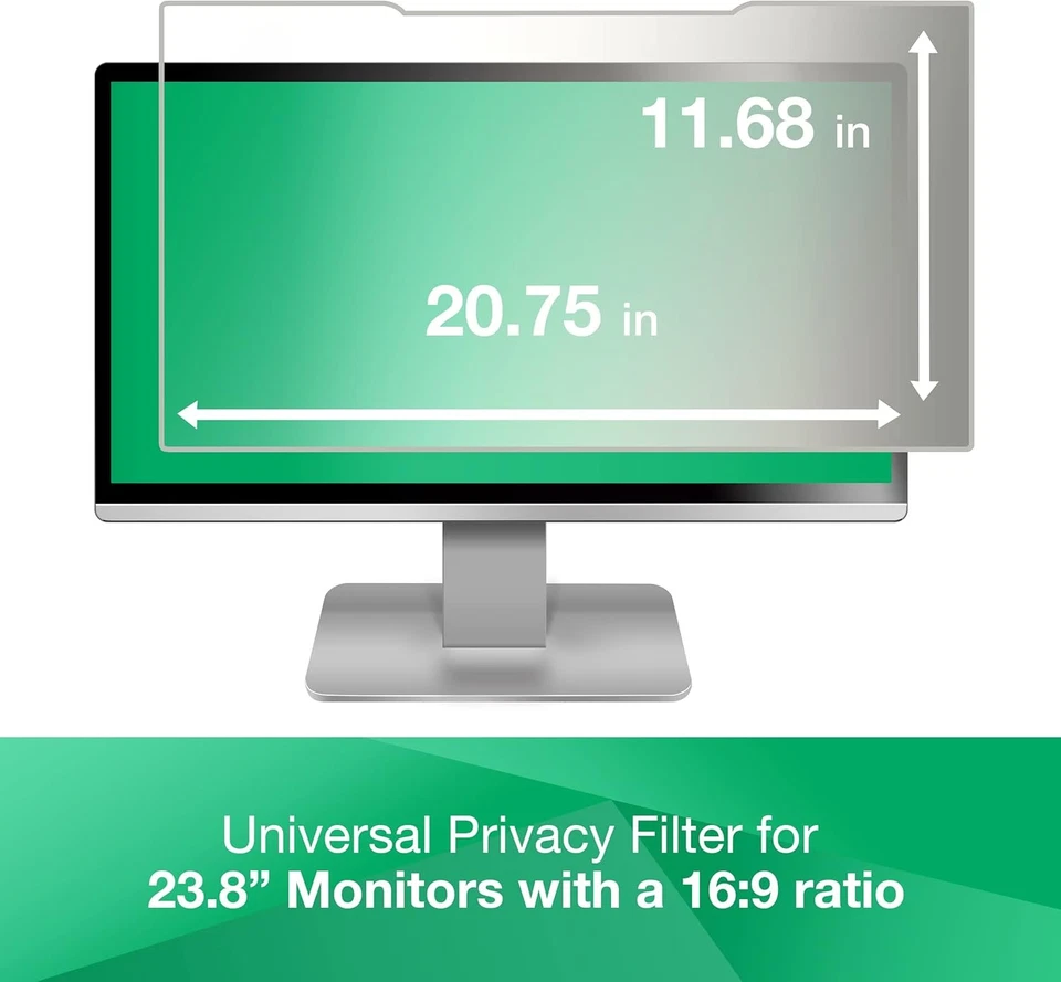 3M Anti-Glare Filter for 23.8in Monitor, 23.8" Widescreen Clear  - Image 3 of 4