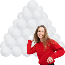 60-Pack 3" Fake Snowballs for Indoor and Outdoor Winter Fun